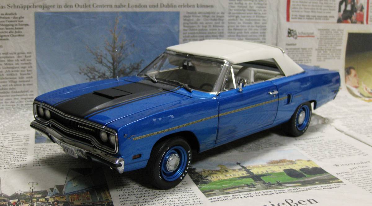 ★レア絶版*世界1488台*GMP*1/18*1970 Plymouth Hemi Road Runner Convertible ブルー/ホワイト≠EXOTO_画像1