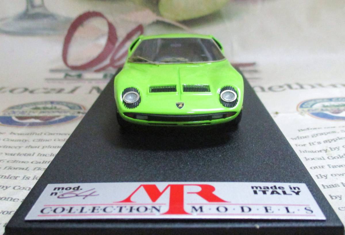 * очень редкий распроданный *MR*1/43*1968 Lamborghini Miura S Salone di Parigi 1968 зеленый * Miura ≠BBR