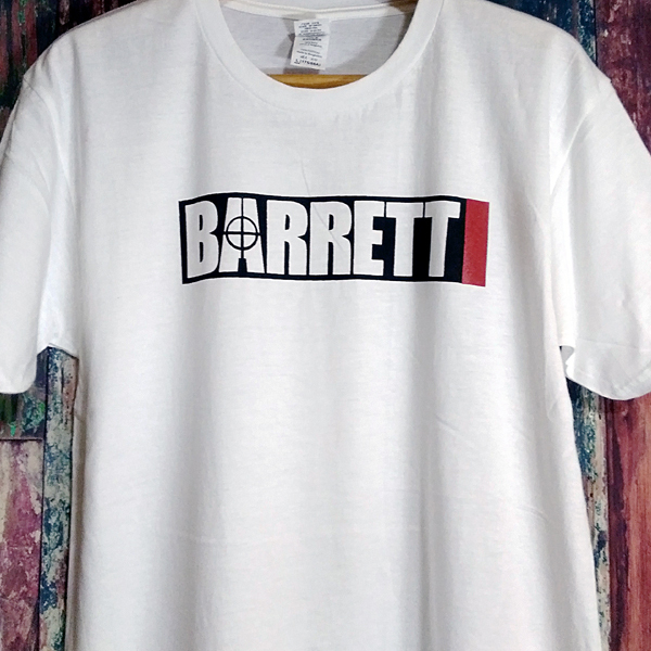 送込　Barrett Firearms 　バレットM82　半袖Tシャツ　白　Lサイズ_画像1