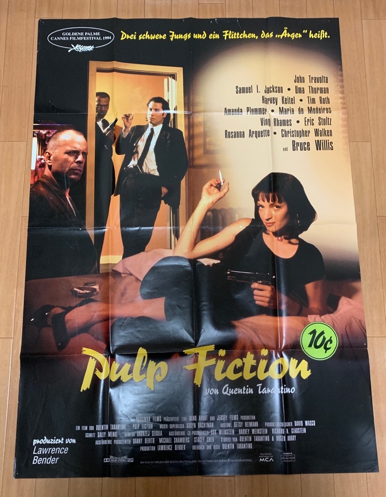 パルプ・フィクション 海外版 大型 オリジナル ポスター クエンティン・タランティーノ監督 Pulp Fiction 1994年