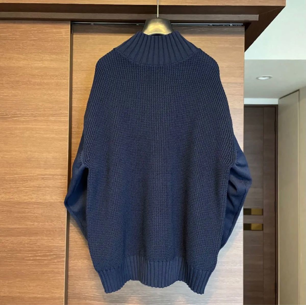 【タグ付】MUJILabo メルトンウールベスト ネイビーM 無印良品 ムジラボ 新品タグ付 男女兼用 MUJI Labo ムジラボ ハイネックセーター『S