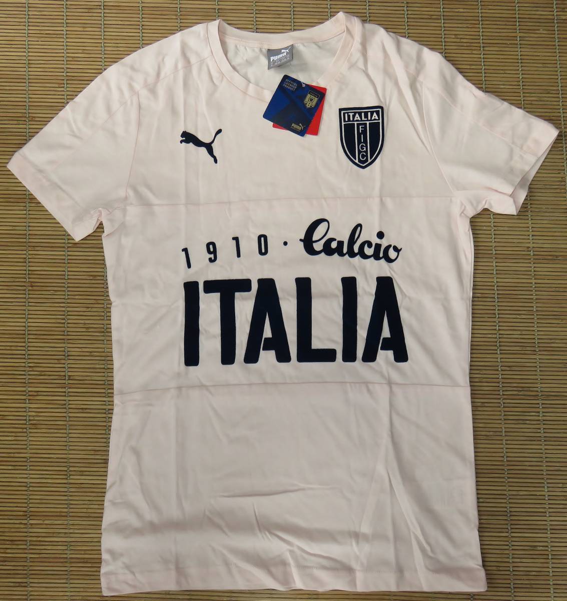 正規品 2016 アズーリ カルチョTシャツ/イタリア代表 Tシャツ~ピンク