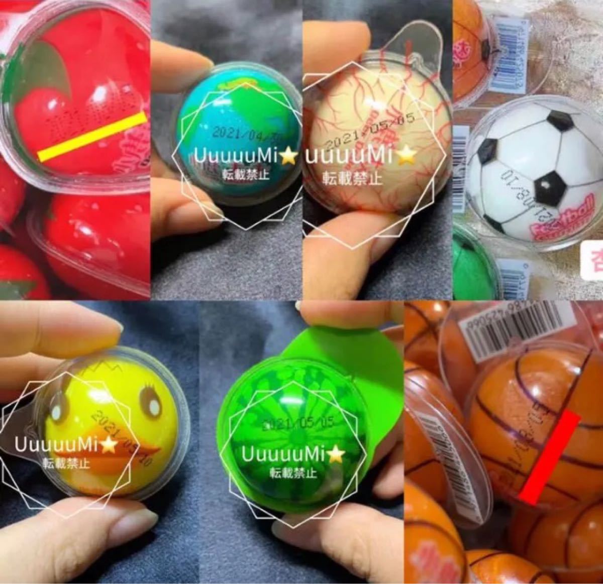 Paypayフリマ ６個 トローリ地球グミ Dada 目玉 アヒル いちご スイカ サッカー お菓子 Asmr