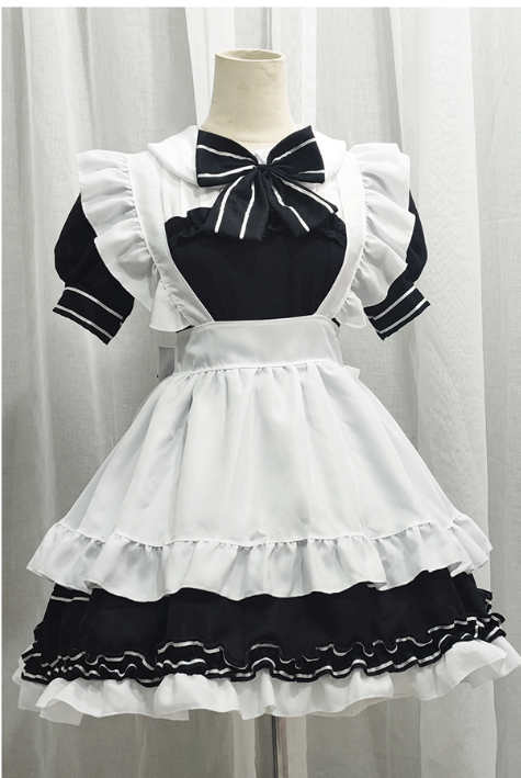 [.] One-piece made clothes Lolita an educational institution festival Halloween festival Event pannier costume play clothes 