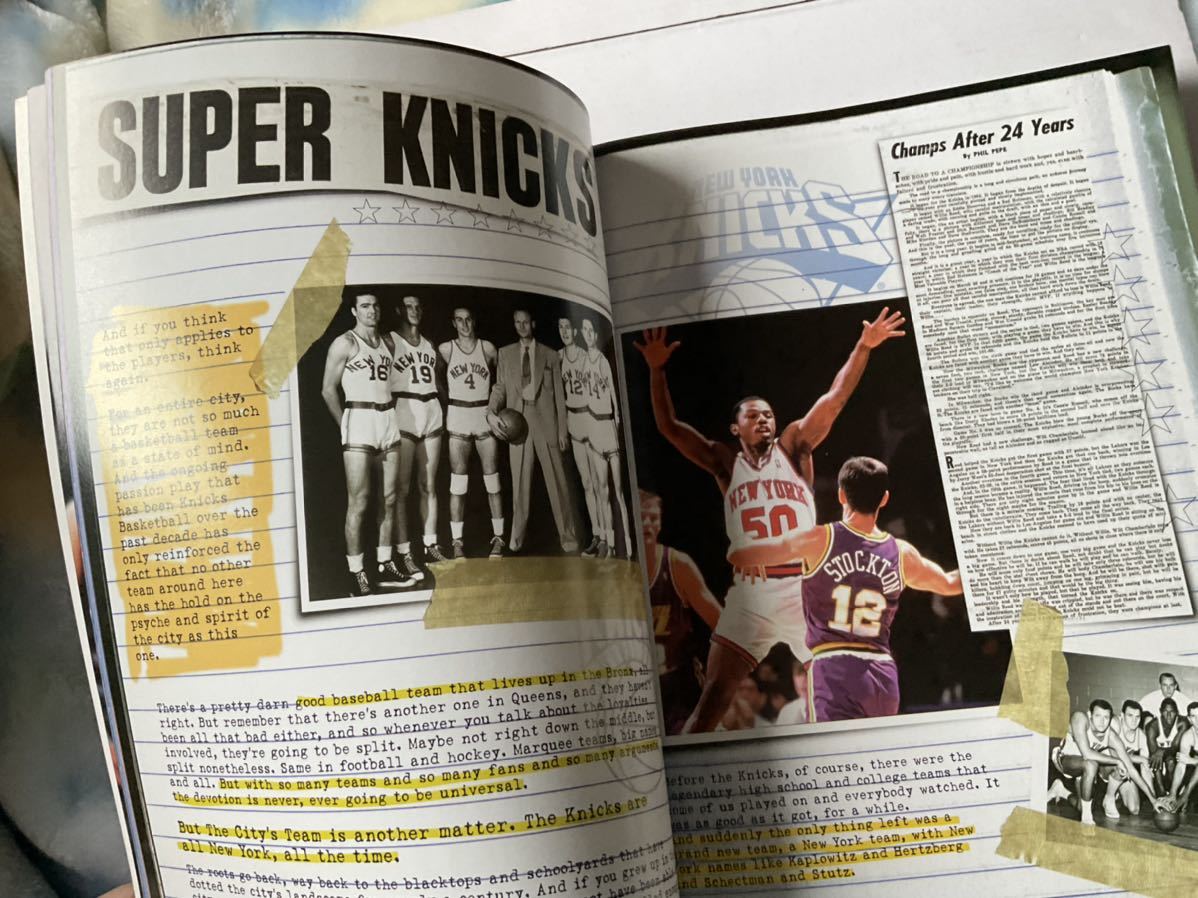 NBA New York Knicks 2001-2002 Year Book. ニューヨークニックス バスケットボール アランヒューストン ラトリルスプリューウェルの画像2