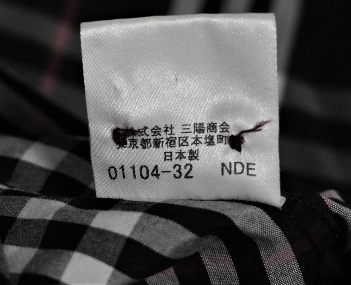 美品★★BURBERRY BLACK LABEL ブラックフルチェックシャツ 　サイズ２