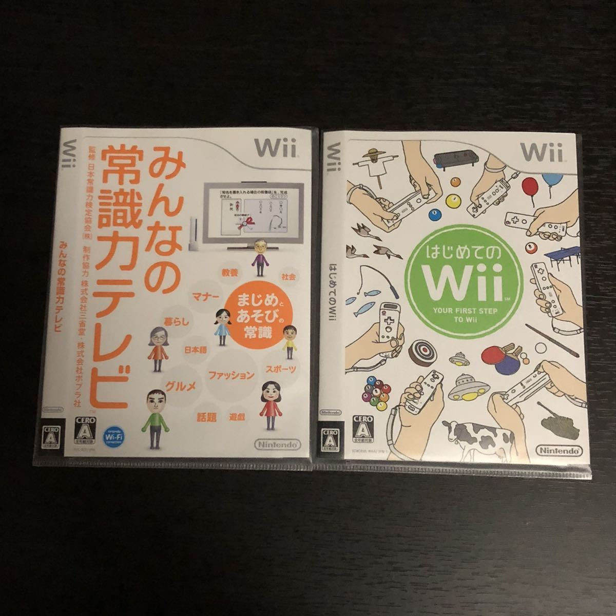 【Wii ゲームソフト 2点セット】 みんなの常識力テレビ Wii はじめてのWii 任天堂 ニンテンドー Nintendo