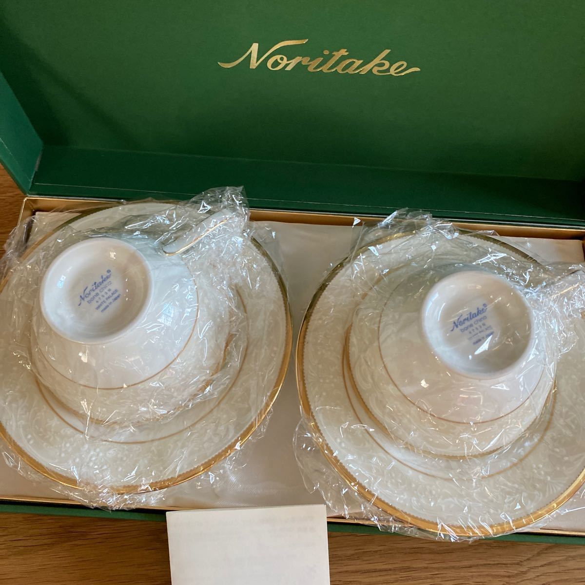 新品　ノリタケ  ホワイトパレス　カップ&ソーサー Noritake ペア