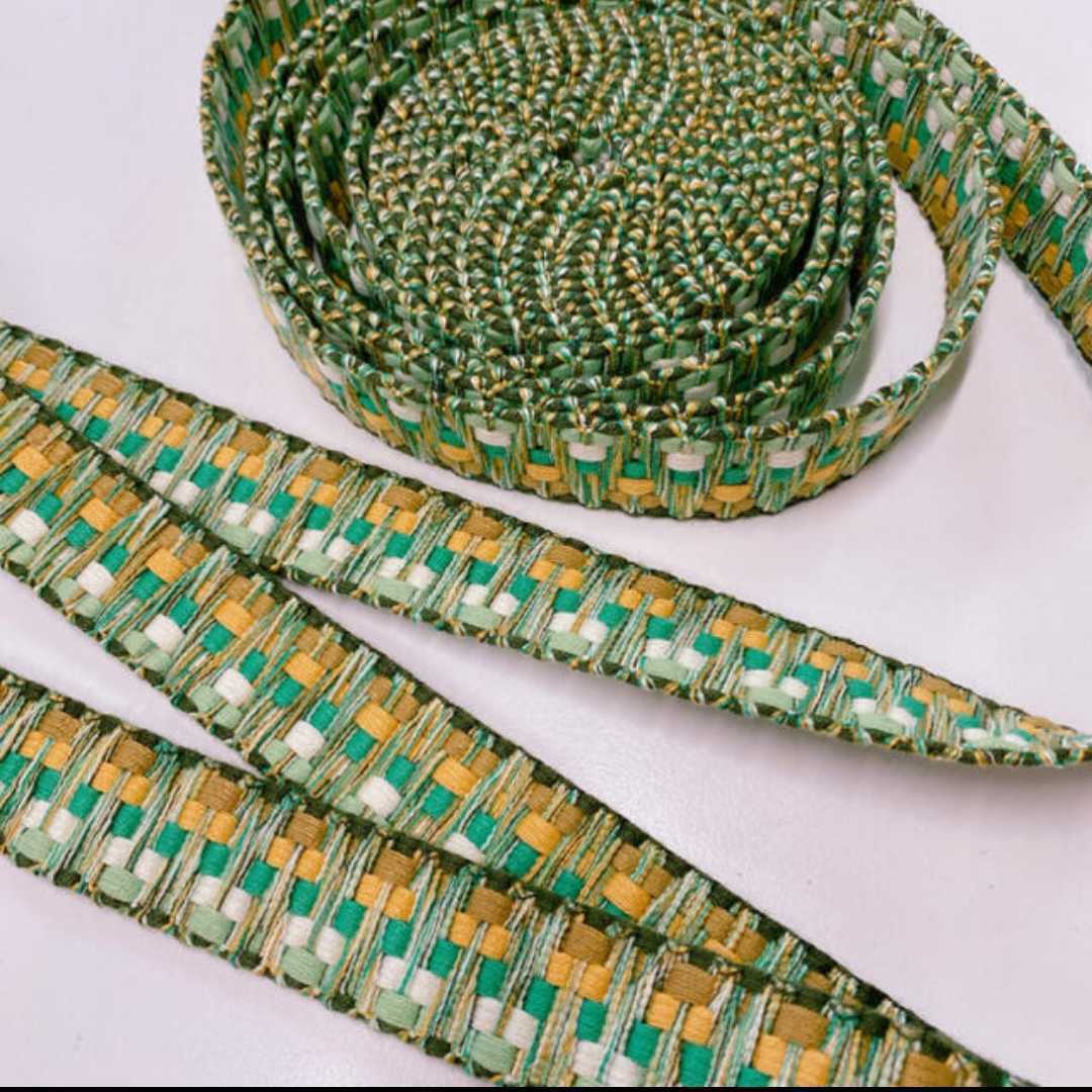 新品3cm幅×50cm ハンドメイド バッグ　持ち手　平紐　ベルト Green_画像3