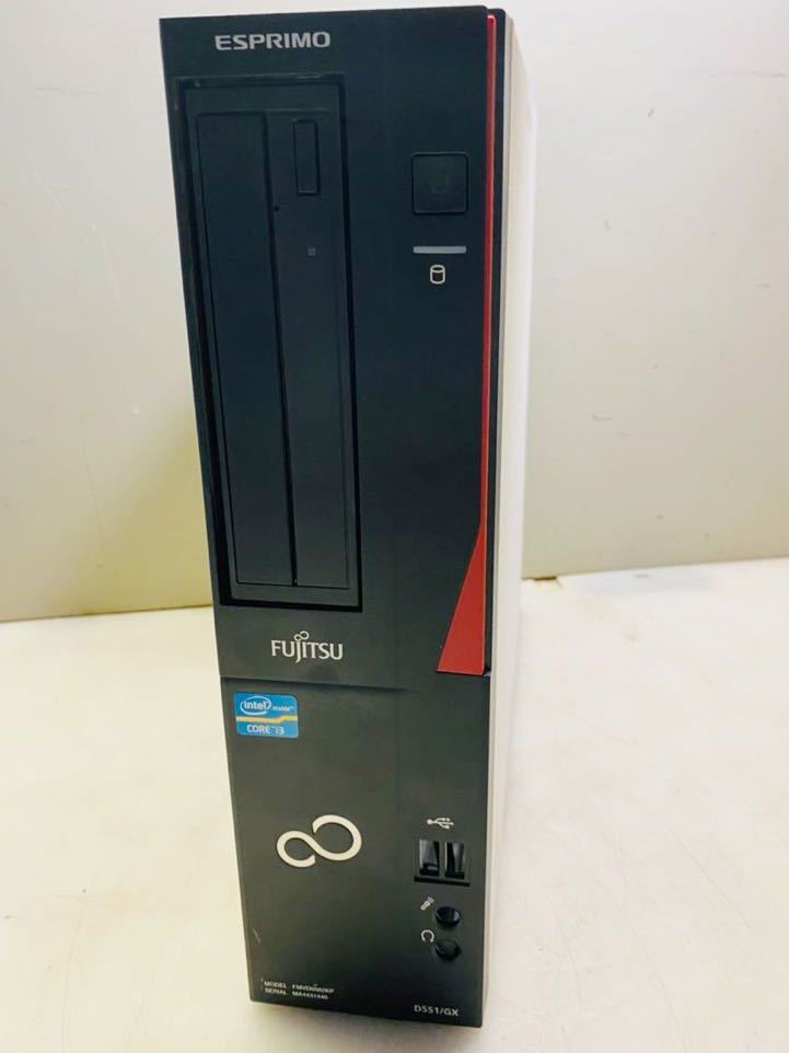 1027　PCケース　FUJITSU　ESPRIMO　D551/GX　DVDドライブ付き　　中古　送料無料（沖縄離島を除く）_画像1