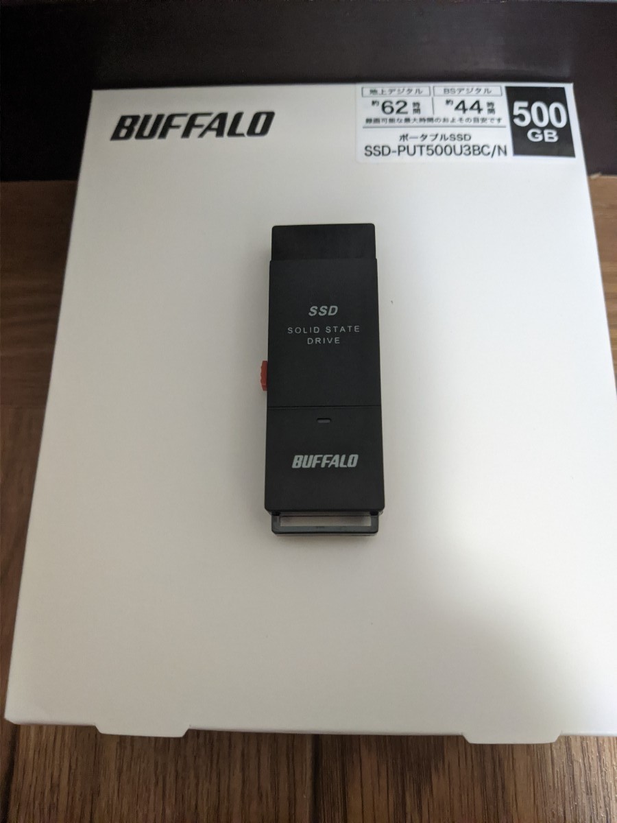 BUFFALO ポータブルSSD 500GB SSD-PUT500U3BC/N