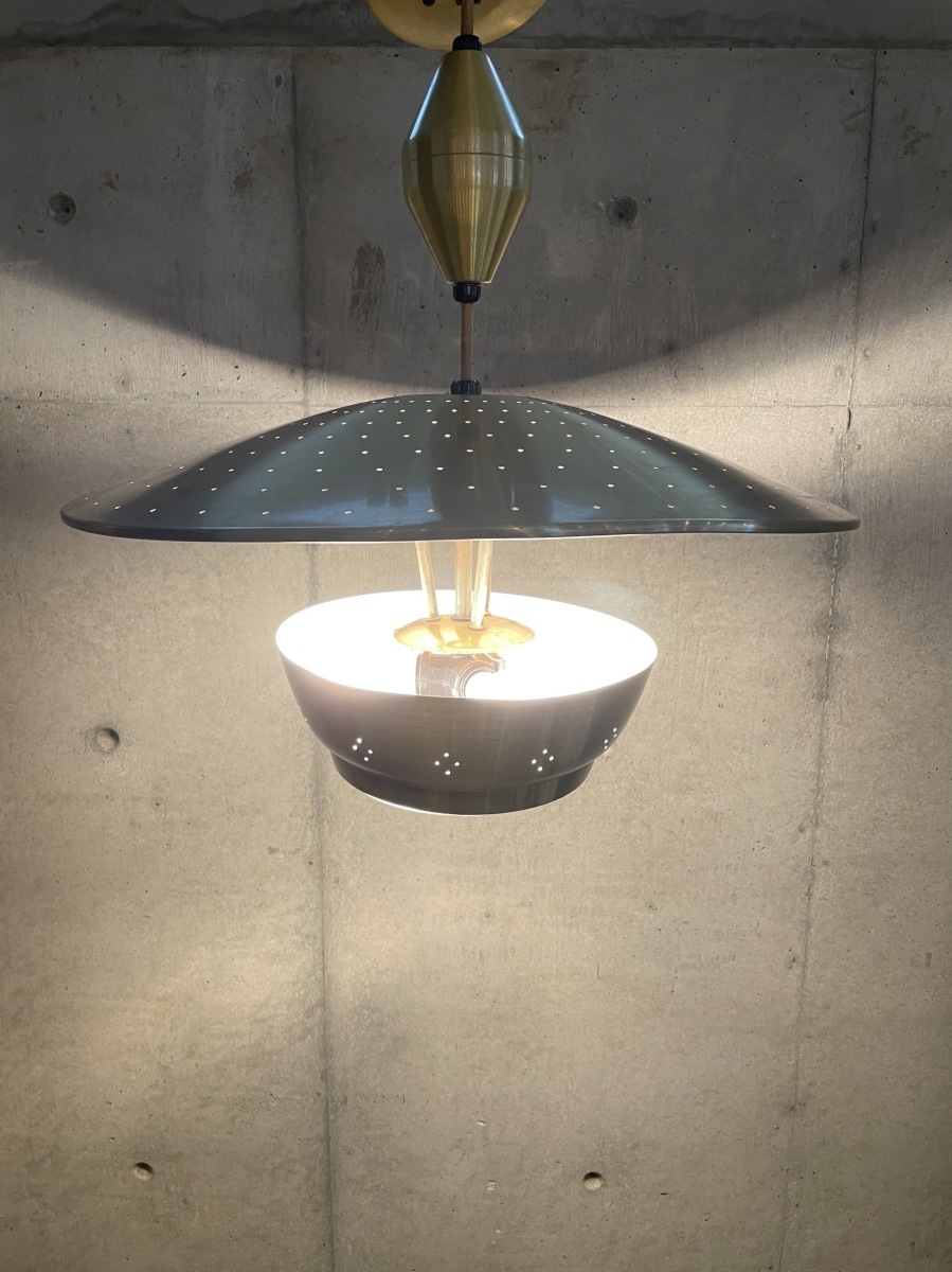 1950's メタルベース ペンダントランプ 吊り下げランプ ヴィンテージ インテリア アメリカ雑貨 照明 ランプ コレクション