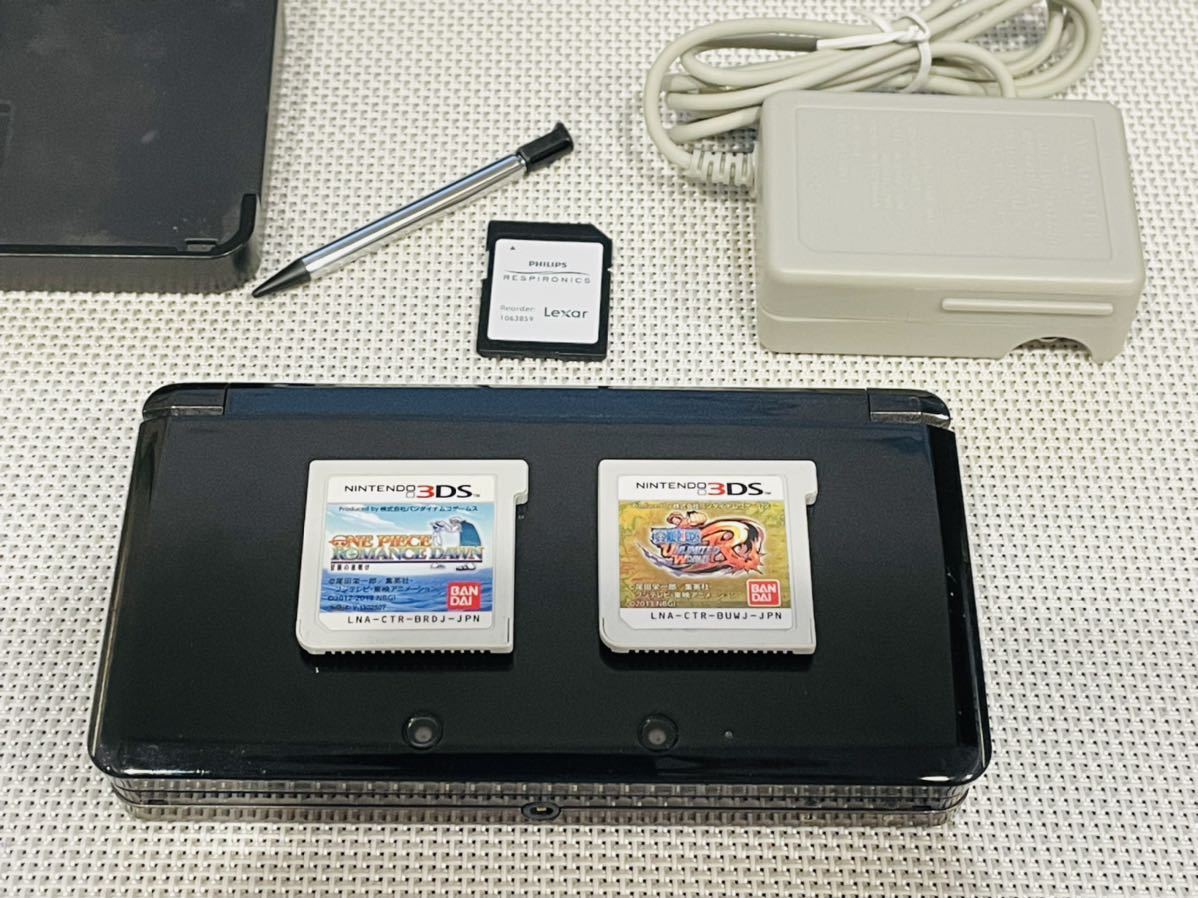 ニンテンドー3DS コスモブラック本体動作品　送料無料　付属品、ソフト付き　Nintendo 任天堂