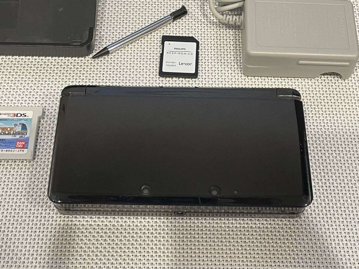ニンテンドー3DS コスモブラック本体動作品 送料無料 付属品、ソフト