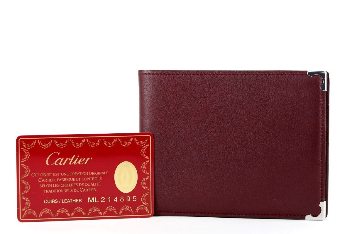 超美品】Cartier カルティエ 二つ折り財布 札入れ マストライン