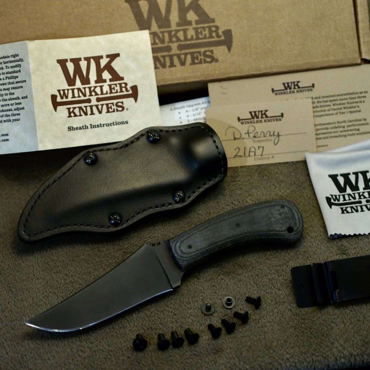 【Winkler Knives】マイカルタハンドル ウィンクラー ナイフ タクティカル ダニエル ウインクラー キャンプ 野営 登山 装備