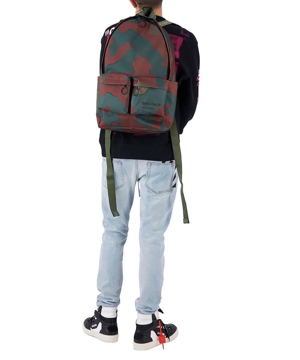 Off-White オフホワイト CAMOU BACKPACK カーキブラウン バックパック