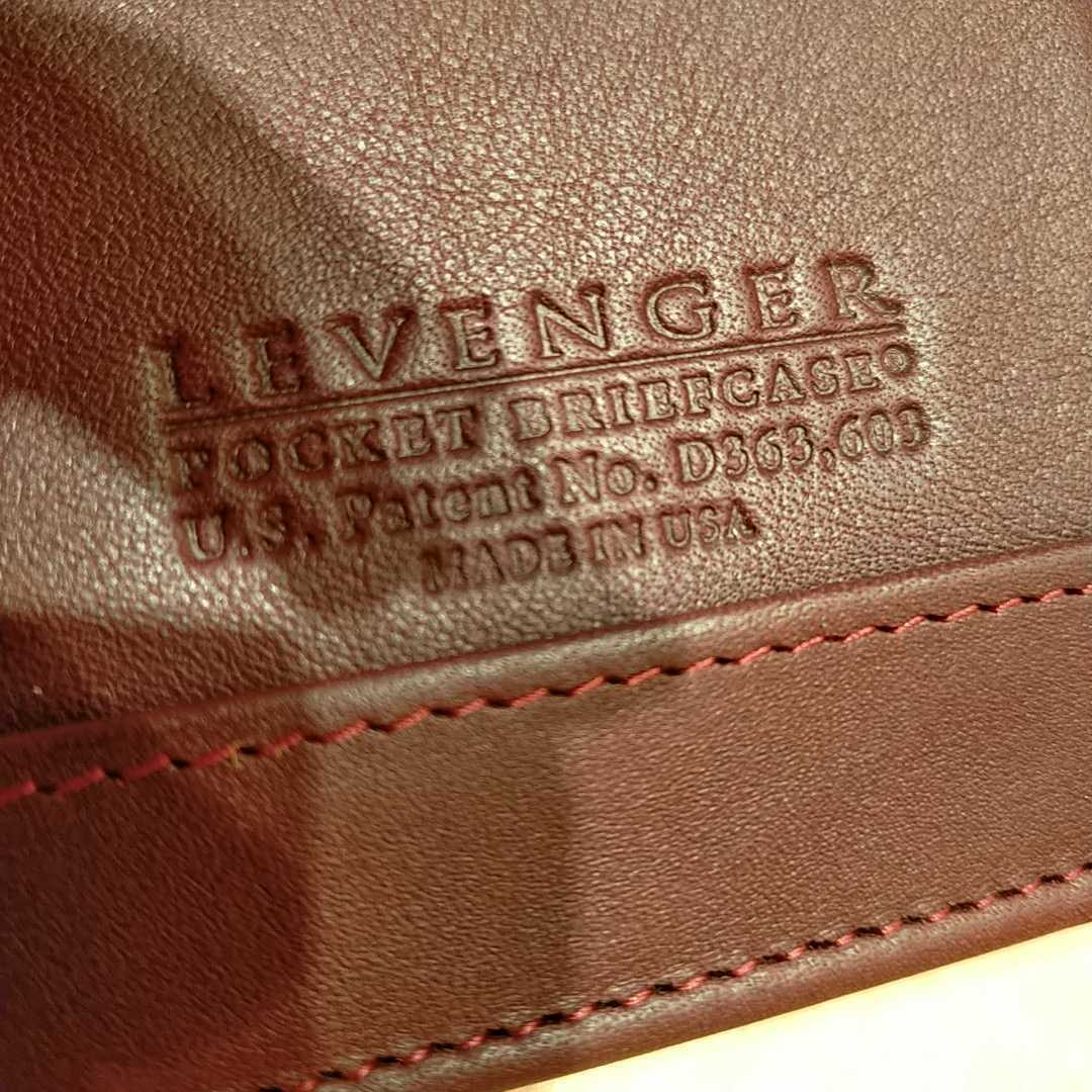 送料込み　レベンジャーLEVENGER ポケットブリーフケース　本革　メモ帳_画像9