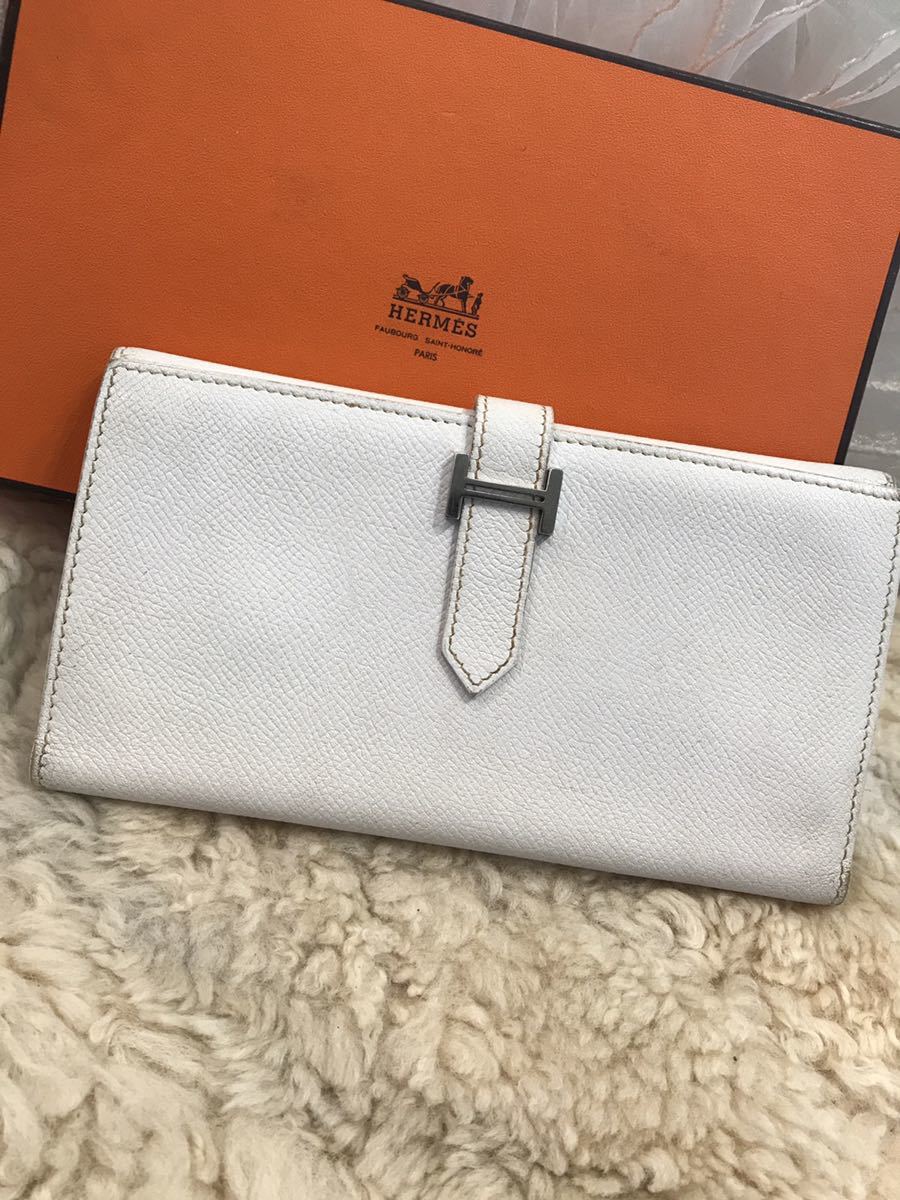 ヤフオク! - HERMES ベアン デュプリ 三つ折り長財布 ヴォーエプ...