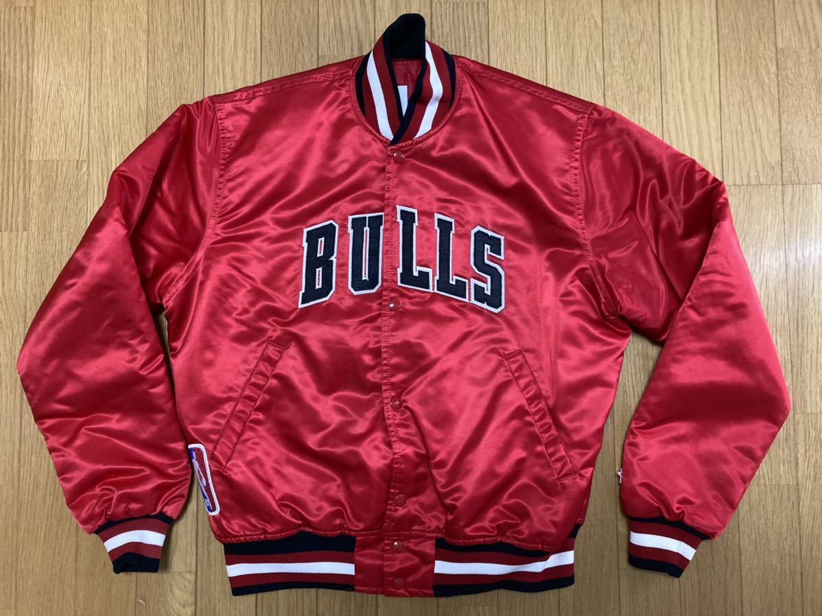 NBA スターター Bulls ブルズ JORDAN ジョーダン スタジャン スタジアムジャケット L_画像1