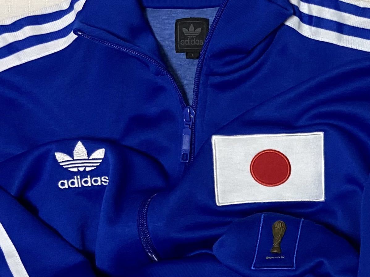美品 adidas オリジナルス 日本代表 国別 トレフォイルロゴ ジャージ W杯 記念 FIFA 正規品 アディダス トラックトップ ジャケット  ブルー