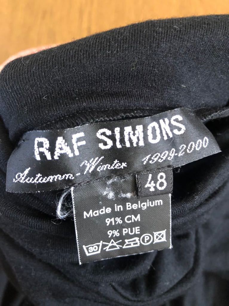 RAF SIMONS 1999-2000AW High Neck Long Sleeve T-Shirt48  любовь ... R вышивание  ... гриф 