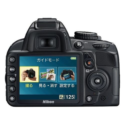 中古 １年保証 美品 Nikon D3100 18-55mm 55-300mm VR ダブルズームキット ブラック_画像4