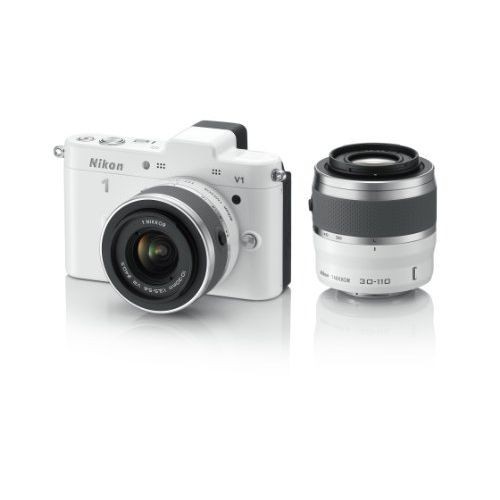 中古 １年保証 美品 Nikon V1 ダブルズームキット ホワイト_画像1