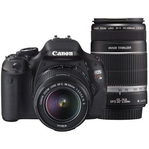 熱い販売 中古 １年保証 美品 Canon EOS Kiss X5 18-55mm / 55-250mm ダブルズームキット キヤノン