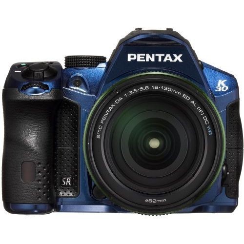 最新 PENTAX 美品 １年保証 中古 K-30 クリスタルブルー WR 18-135mm DA ペンタックス