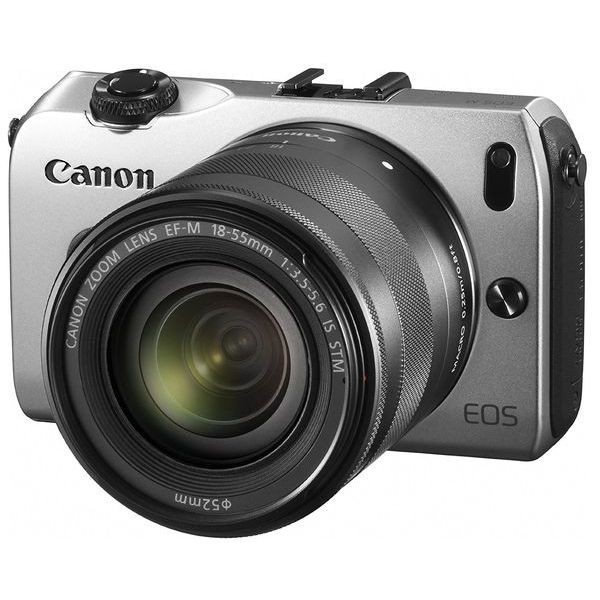 中古 １年保証 美品 Canon EOS M レンズキット 18-55mm IS STM シルバー_画像2