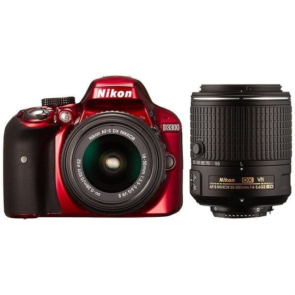 特価 美品 １年保証 中古 Nikon レッド ダブルズームキット2 VR II 55