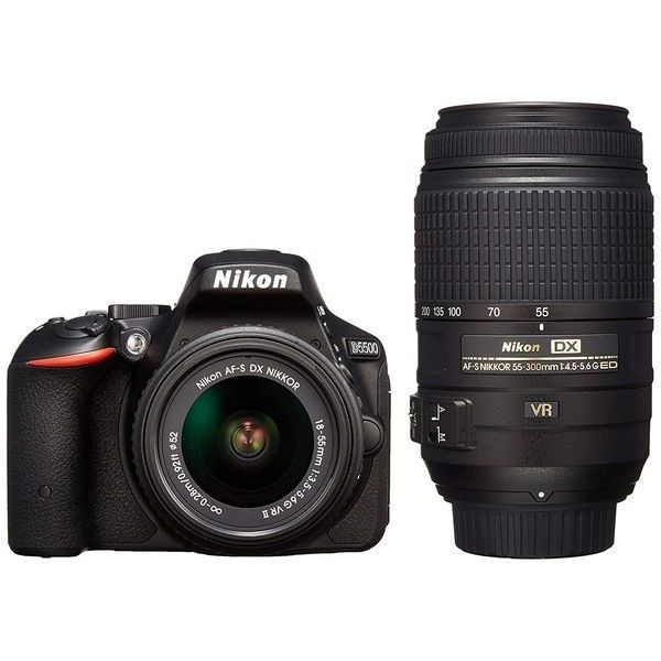 中古 １年保証 美品 Nikon Nikon D5500 18-55mm VR II 55-300mm VR ダブルズームキット ブラック