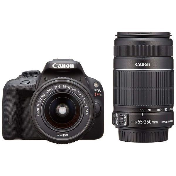 中古 １年保証 美品 Canon EOS Kiss X7 18-55mm 55-250mm ダブルズームキット