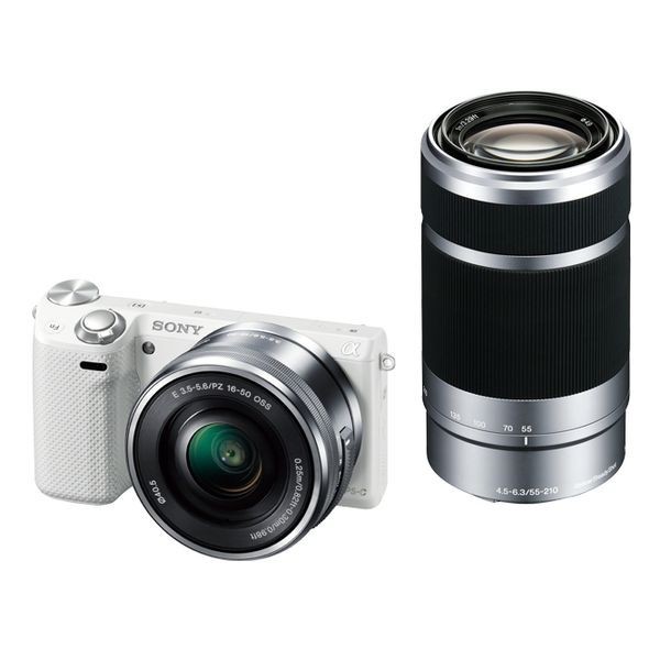 中古 １年保証 美品 SONY NEX-5T ダブルズームレンズキット ホワイト_画像1