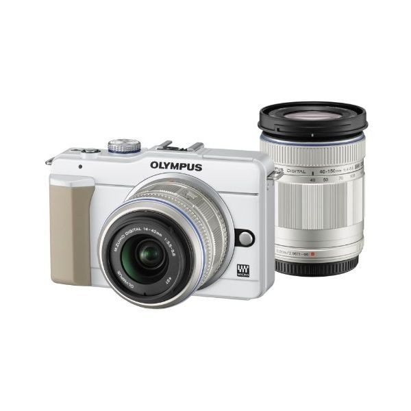 １年保証 良品 OLYMPUS E-PL1S ダブルズームキット ホワイト