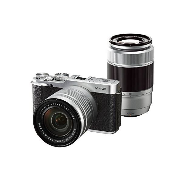 中古 １年保証 美品 FUJIFILM X-A2 ダブルズームレンズキット シルバー