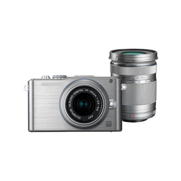 中古 １年保証 美品 OLYMPUS E-PL3 ダブルズームキット シルバー