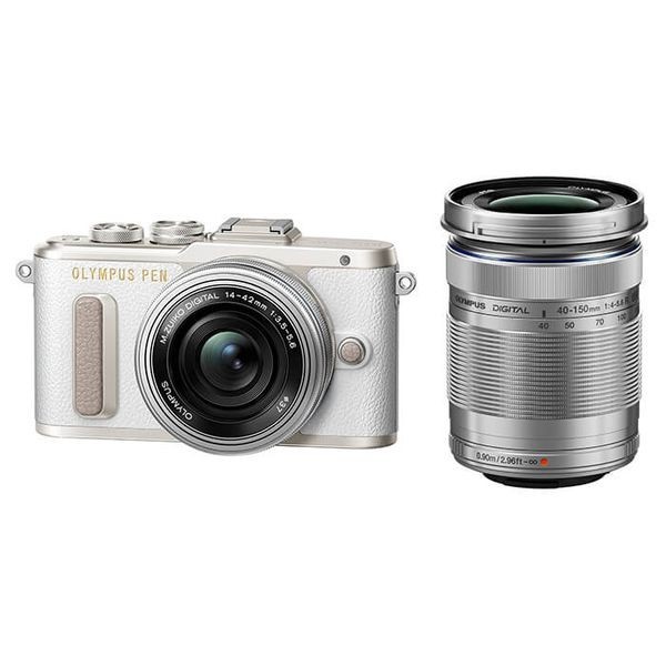 中古 １年保証 美品 OLYMPUS E-PL8 EZダブルズームキット ホワイト_画像1