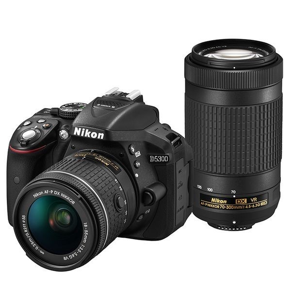 中古 １年保証 美品 Nikon D5300 AF-P ダブルズームキット ブラック