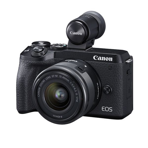 １年保証 美品 Canon EOS M6 Mark II ダブルズームEVFキット ブラック