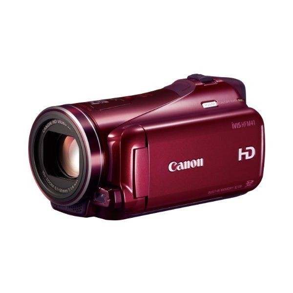 中古 １年保証 美品 Canon iVIS HF M41 レッド_画像1