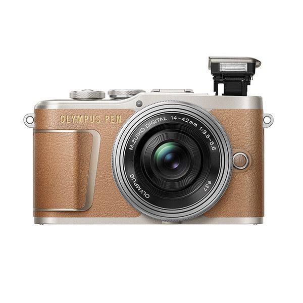 中古 １年保証 美品 OLYMPUS PEN E-PL9 EZ ダブルズームキット ブラウン_画像6