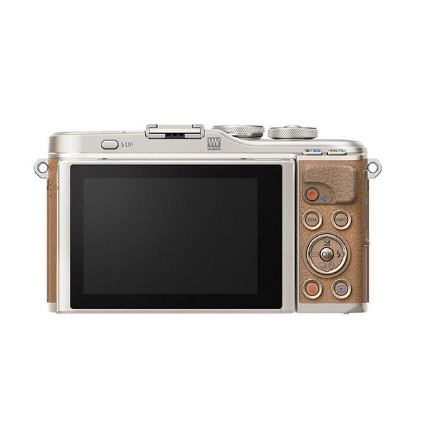 中古 １年保証 美品 OLYMPUS PEN E-PL9 EZ ダブルズームキット ブラウン_画像3