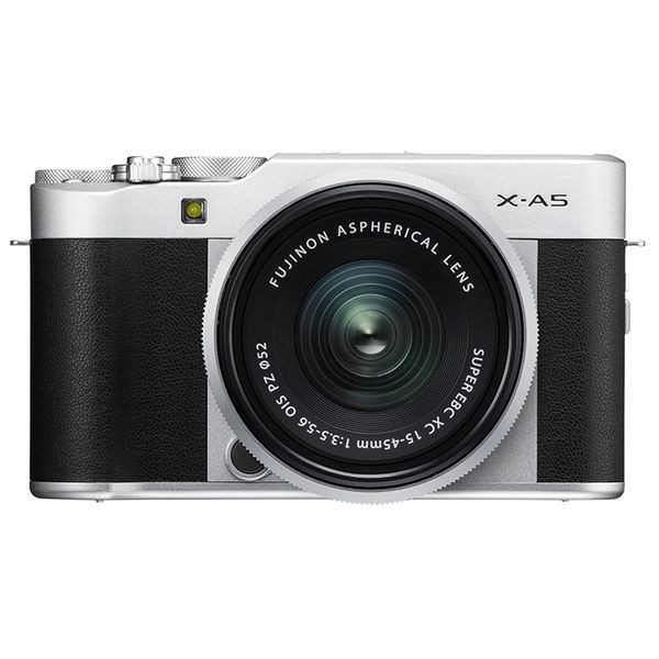 おトク】 FUJIFILM 美品 １年保証 中古 X-A5 シルバー PZ OIS 15-45mm