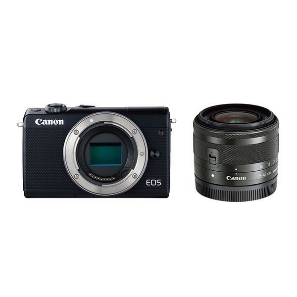 史上最も激安 Canon 美品 １年保証 中古 EOS ブラック STM IS 15-45mm