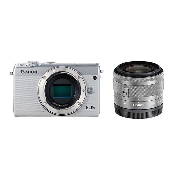 中古 １年保証 美品 Canon EOS M100 レンズキット 15-45mm IS STM ホワイト