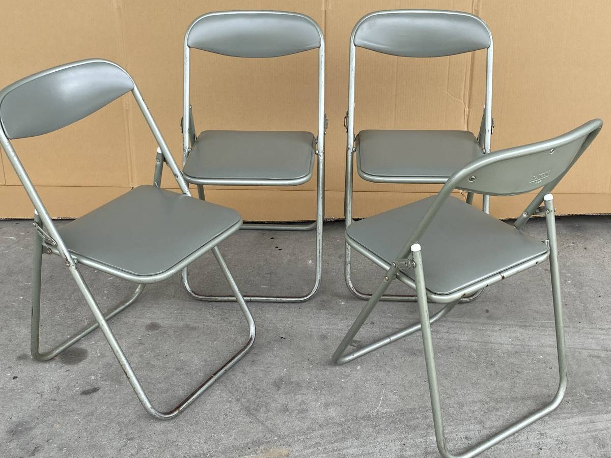 ヤフオク! - 昭和レトロ パイプ椅子 折り畳み椅子 ビンテージチェアー 