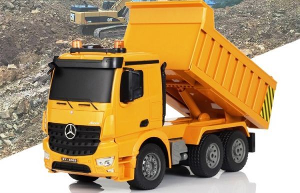  dump car radio-controller Benz AROCS 1/20 scale frequency 2.4GHz Propo . several pcs same time mileage . possibility bucket top and bottom . Propo . operation 