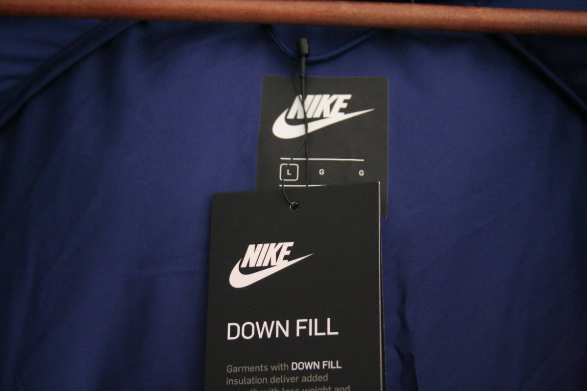 定価220ドル サイズL ナイキ ダウンフィルジャケット ブルーレッド　NSW NIKE DOWNFILL JACKET BLUE VOID_画像6